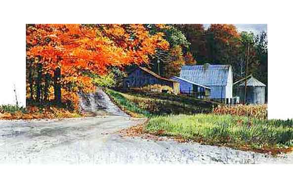 "Country Road"  watercolor 19" x 22"